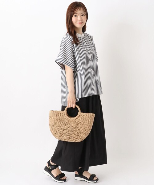 one'sterrace（ワンズテラス）の「SE 雑材 ハーフムーンバッグ（トートバッグ・レディース・ベージュ系8/ブラック系8・99）」の13枚目の写真