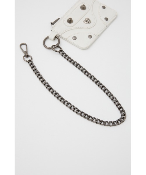 SLY（スライ）の「CHAIN HANGING POUCH チェーン ハンギング ポーチ（ポーチ・レディース・ブラック/ホワイト・FREE）」の4枚目の写真