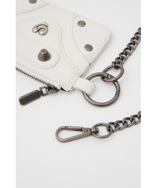 SLY（スライ）の「CHAIN HANGING POUCH チェーン ハンギング ポーチ（ポーチ・レディース・ブラック/ホワイト・FREE）」の5枚目の写真