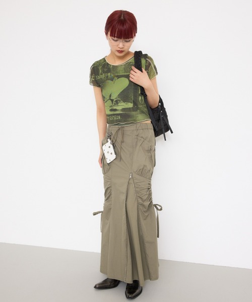 SLY（スライ）の「CHAIN HANGING POUCH チェーン ハンギング ポーチ（ポーチ・レディース・ブラック/ホワイト・FREE）」の16枚目の写真