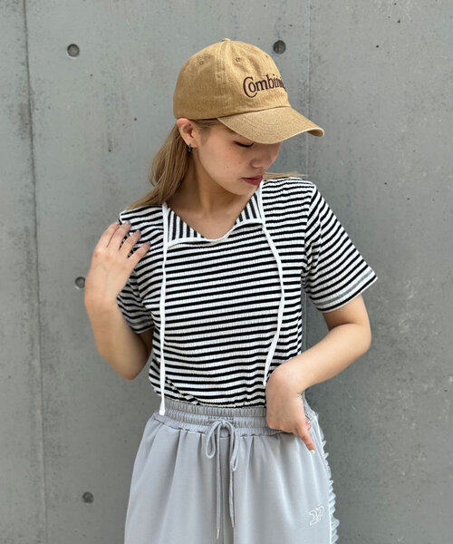 CIAOPANIC（チャオパニック）の「刺繍ロゴカラーキャップ（キャップ・レディース・ブラウン/ピンク・FREE）」の16枚目の写真