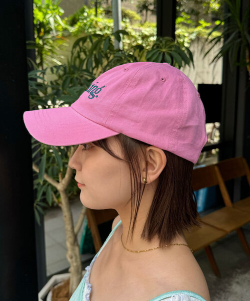 CIAOPANIC（チャオパニック）の「刺繍ロゴカラーキャップ（キャップ・レディース・ブラウン/ピンク・FREE）」の4枚目の写真