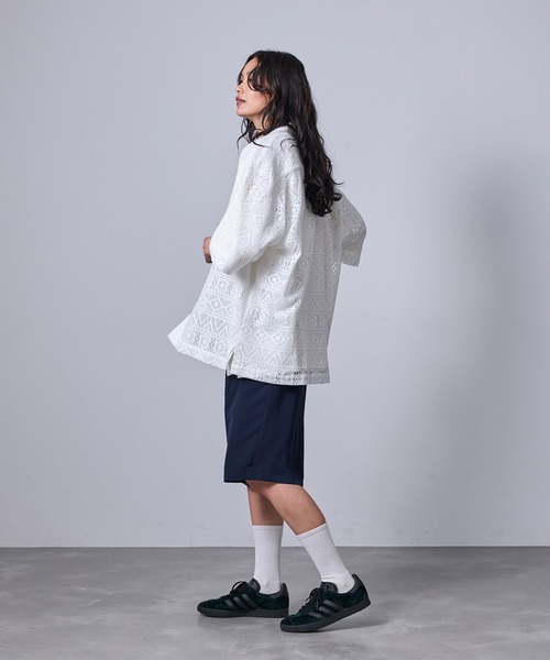 JUNRED（ジュンレッド）の「【 新色追加 】ハイブリッドレースシャツ（シャツ/ブラウス・メンズ・ホワイト/ブラック/ネイビー・L/M/S）」の19枚目の写真