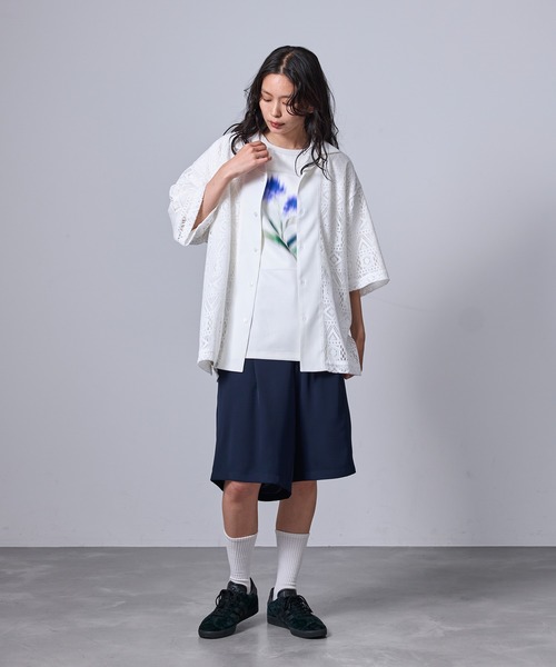 JUNRED（ジュンレッド）の「【 新色追加 】ハイブリッドレースシャツ（シャツ/ブラウス・メンズ・ホワイト/ブラック/ネイビー・L/M/S）」の20枚目の写真