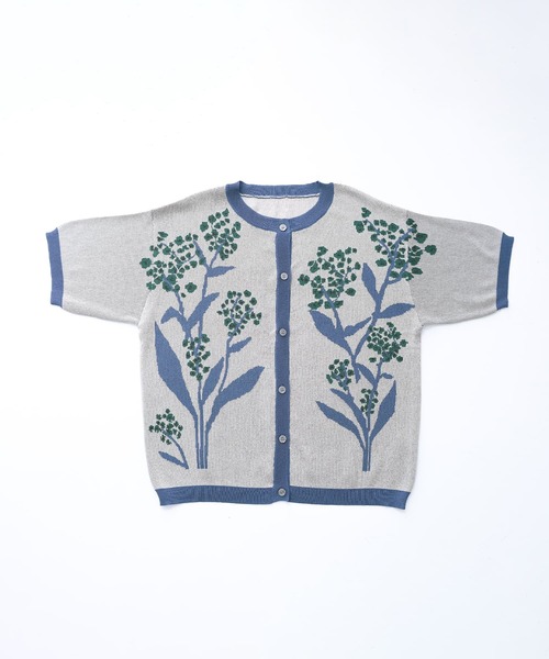 somari imagination（ソマリ イマジネーション）の「『フラワージャカードサマーニットカーデ』（カーディガン/ボレロ・レディース・ブルー/マスタード・FREE）」の3枚目の写真