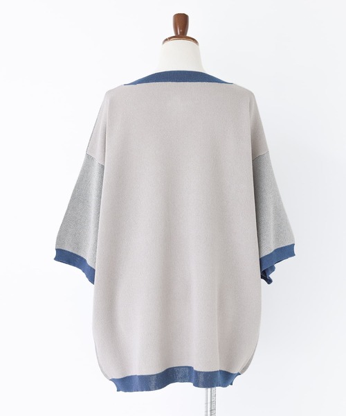 somari imagination（ソマリ イマジネーション）の「『フラワージャカードサマーニットカーデ』（カーディガン/ボレロ・レディース・ブルー/マスタード・FREE）」の6枚目の写真