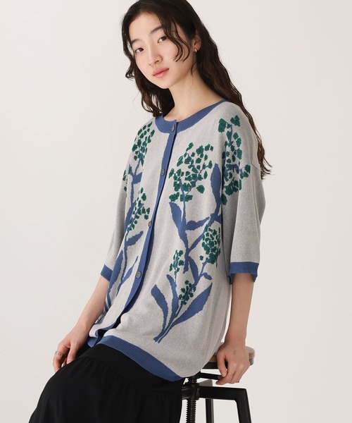 somari imagination（ソマリ イマジネーション）の「『フラワージャカードサマーニットカーデ』（カーディガン/ボレロ・レディース・ブルー/マスタード・FREE）」の12枚目の写真