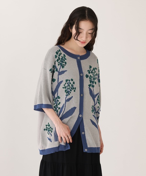 somari imagination（ソマリ イマジネーション）の「『フラワージャカードサマーニットカーデ』（カーディガン/ボレロ・レディース・ブルー/マスタード・FREE）」の13枚目の写真
