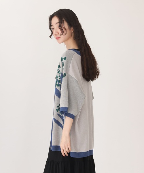 somari imagination（ソマリ イマジネーション）の「『フラワージャカードサマーニットカーデ』（カーディガン/ボレロ・レディース・ブルー/マスタード・FREE）」の14枚目の写真