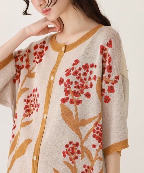 somari imagination（ソマリ イマジネーション）の「『フラワージャカードサマーニットカーデ』（カーディガン/ボレロ・レディース・ブルー/マスタード・FREE）」の16枚目の写真