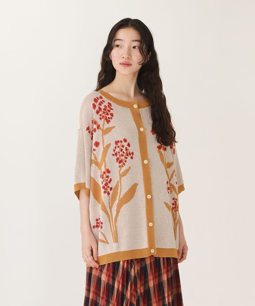 somari imagination（ソマリ イマジネーション）の「『フラワージャカードサマーニットカーデ』（カーディガン/ボレロ・レディース・ブルー/マスタード・FREE）」の20枚目の写真
