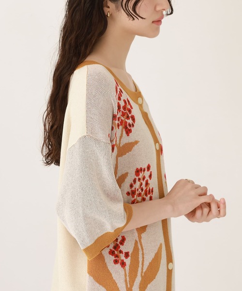 somari imagination（ソマリ イマジネーション）の「『フラワージャカードサマーニットカーデ』（カーディガン/ボレロ・レディース・ブルー/マスタード・FREE）」の17枚目の写真