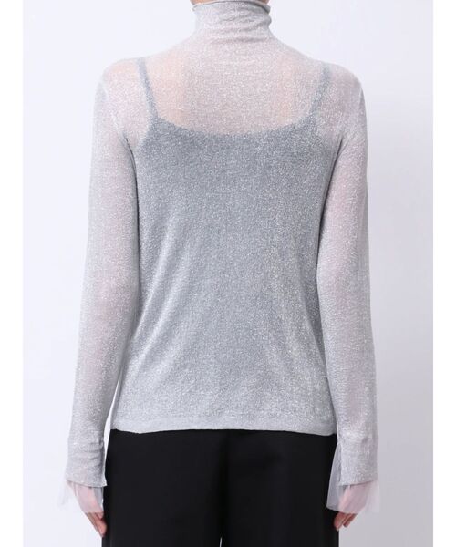 ELENDEEK（エレンディーク）の「ラメシアーハイネックニット（ニット/セーター・レディース・シルバー/ブラック/オレンジ・FREE）」の16枚目の写真