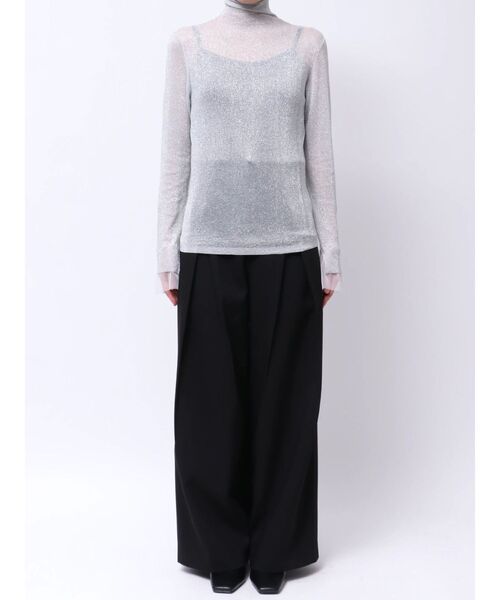 ELENDEEK（エレンディーク）の「ラメシアーハイネックニット（ニット/セーター・レディース・シルバー/ブラック/オレンジ・FREE）」の10枚目の写真