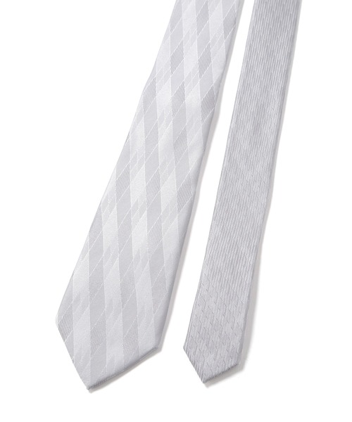 CROWDED CLOSET（クラウデッドクローゼット）の「〈クレリックタイ〉アーガイル/シャドー千鳥（同素材チーフ・ボウタイあり）（ネクタイ・メンズ・ネイビー/ボルドー/シルバー・FREE）」の5枚目の写真