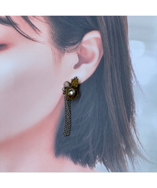 tone(トーン)の「【musk】真鍮パーツのカジュアルピアス(MA)(ピアス(両耳用)・レディース・ゴールド・FREE)」の7枚目の写真