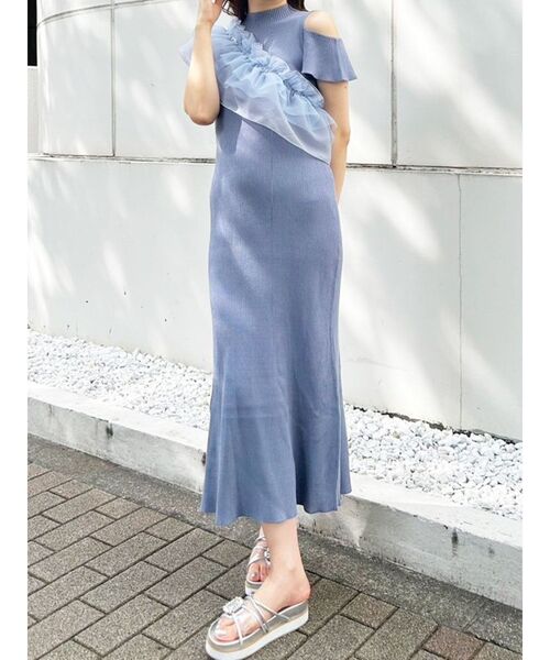 MERCURYDUO（マーキュリーデュオ）の「チュールラッフルセットニット