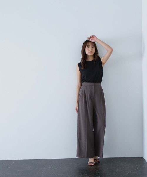 NATURAL BEAUTY BASIC(ナチュラルビューティーベーシック)の「◇メタルプレートノースリーブカットソー(Tシャツ/カットソー・レディース・チャコールグレー/オフホワイト/ブラック・FREE)」の19枚目の写真