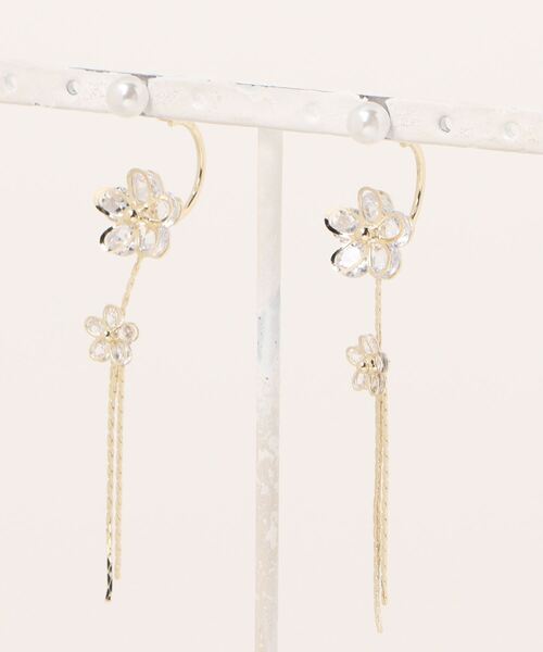 Burner(バーナー)の「【CHI SELECT】フラワーモチーフ ロングピアス chi-pierce-00492 N【GBT】(ピアス(両耳用)・レディース・ゴールド/シルバー・FREE)」の5枚目の写真