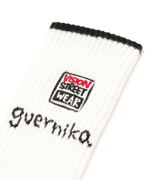 VISION STREET WEAR(ヴィジョンストリートウェア)の「VISION STREET WEAR × Guernika/ヴィジョン ストリート ウェア×ゲルニカ/マグロゴ SOX(ソックス/靴下・メンズ・ホワイト/ブラック・L)」の4枚目の写真