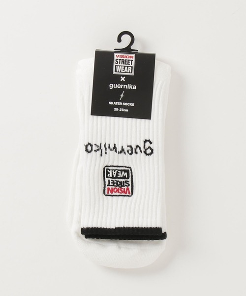VISION STREET WEAR(ヴィジョンストリートウェア)の「VISION STREET WEAR × Guernika/ヴィジョン ストリート ウェア×ゲルニカ/マグロゴ SOX(ソックス/靴下・メンズ・ホワイト/ブラック・L)」の3枚目の写真