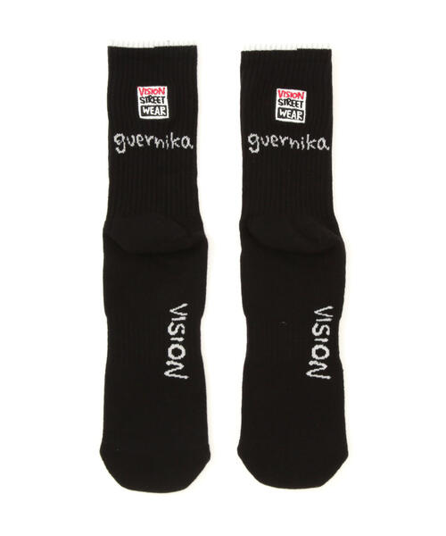VISION STREET WEAR(ヴィジョンストリートウェア)の「VISION STREET WEAR × Guernika/ヴィジョン ストリート ウェア×ゲルニカ/マグロゴ SOX(ソックス/靴下・メンズ・ホワイト/ブラック・L)」の6枚目の写真