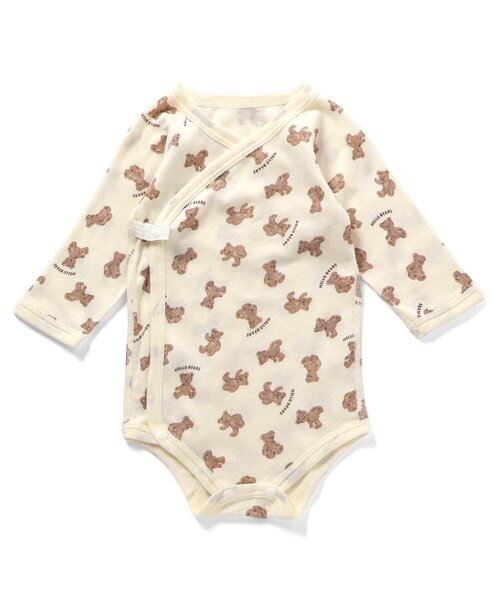 apres les cours（アプレレクール）の「フライス長袖グレコ肌着（肌着・キッズ・ピンク/ベージュ/アイボリー/オフホワイト・70/80）」の8枚目の写真