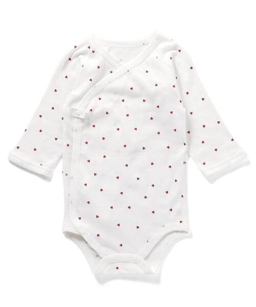 apres les cours（アプレレクール）の「フライス長袖グレコ肌着（肌着・キッズ・ピンク/ベージュ/アイボリー/オフホワイト・70/80）」の12枚目の写真