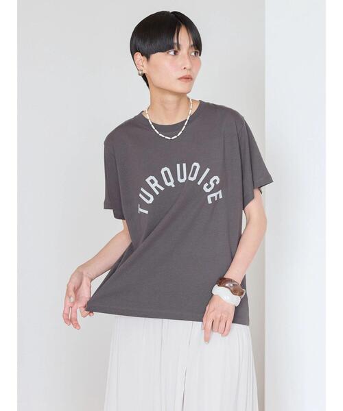 AMERICAN HOLIC(アメリカンホリック)の「TURQUOISEロゴカットプルオーバー(Tシャツ/カットソー・レディース・チャコールグレー/アイボリー/ライトベージュ・M/L)」の20枚目の写真