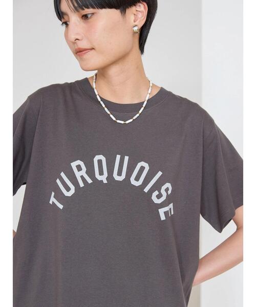 AMERICAN HOLIC(アメリカンホリック)の「TURQUOISEロゴカットプルオーバー(Tシャツ/カットソー・レディース・チャコールグレー/アイボリー/ライトベージュ・M/L)」の17枚目の写真
