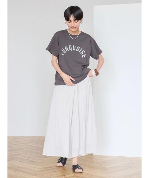 AMERICAN HOLIC(アメリカンホリック)の「TURQUOISEロゴカットプルオーバー(Tシャツ/カットソー・レディース・チャコールグレー/アイボリー/ライトベージュ・M/L)」の16枚目の写真