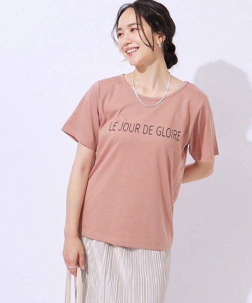 Cutie Blonde（キューティーブロンド）の「【2点セット】ラメシアーTOPS × ロゴTシャツ（その他トップス・レディース・ライトグレー/オレンジ系/ブラック・04/03/02）」の17枚目の写真