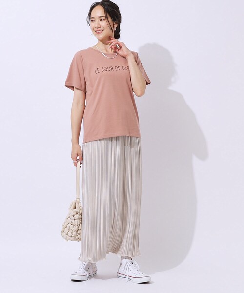 Cutie Blonde（キューティーブロンド）の「【2点セット】ラメシアーTOPS × ロゴTシャツ（その他トップス・レディース・ライトグレー/オレンジ系/ブラック・04/03/02）」の21枚目の写真
