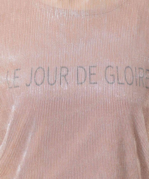 Cutie Blonde（キューティーブロンド）の「【2点セット】ラメシアーTOPS × ロゴTシャツ（その他トップス・レディース・ライトグレー/オレンジ系/ブラック・04/03/02）」の10枚目の写真