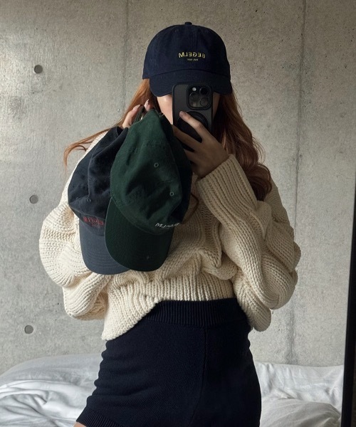 BEGELM（ビジルム）の「Logo Cotton Cap（キャップ・レディース・グリーン/ネイビー/チャコールグレー・FREE）」の4枚目の写真