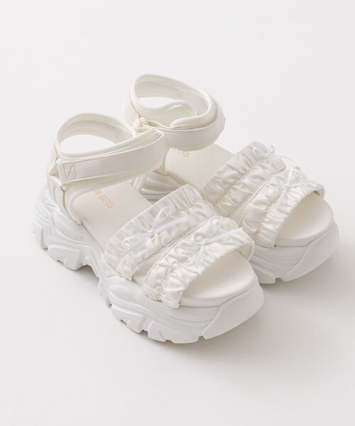 OLIVE des OLIVE（オリーブデオリーブ）の「シャーリングスポーツサンダル（その他シューズ・レディース・ブラック/アイボリー/ホワイト・SMALL/MEDIUM/LARGE）」の22枚目の写真