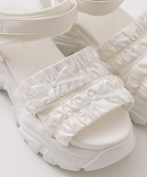 OLIVE des OLIVE（オリーブデオリーブ）の「シャーリングスポーツサンダル（その他シューズ・レディース・ブラック/アイボリー/ホワイト・SMALL/MEDIUM/LARGE）」の8枚目の写真