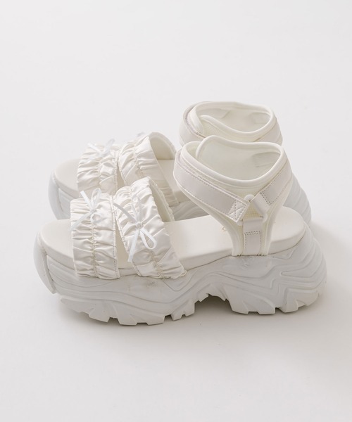 OLIVE des OLIVE（オリーブデオリーブ）の「シャーリングスポーツサンダル（その他シューズ・レディース・ブラック/アイボリー/ホワイト・SMALL/MEDIUM/LARGE）」の16枚目の写真