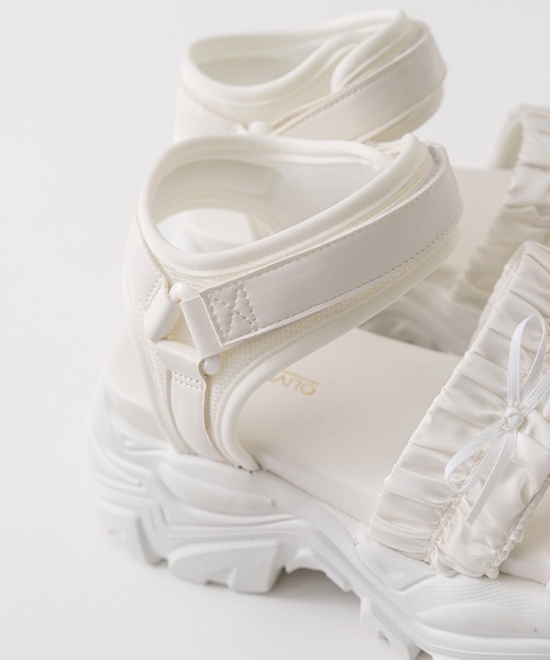 OLIVE des OLIVE（オリーブデオリーブ）の「シャーリングスポーツサンダル（その他シューズ・レディース・ブラック/アイボリー/ホワイト・SMALL/MEDIUM/LARGE）」の14枚目の写真