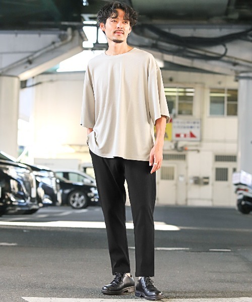 LUXSTYLE(ラグスタイル)の「接触冷感スーパーストレッチイージーパンツ(スラックス・メンズ・ブラック/ベージュ・M/L/XL)」の6枚目の写真
