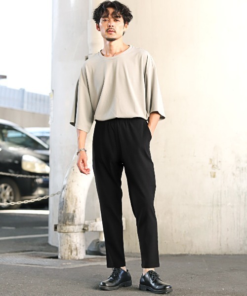 LUXSTYLE(ラグスタイル)の「接触冷感スーパーストレッチイージーパンツ(スラックス・メンズ・ブラック/ベージュ・M/L/XL)」の7枚目の写真
