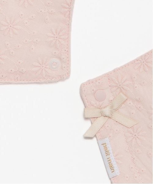 petit main（プティマイン）の「【防水】スカラップリボンスタイ（スタイ/よだれかけ・キッズ・ライトグリーン/アイボリー/ライトピンク・FREE）」の8枚目の写真