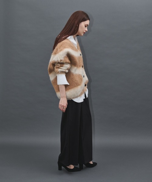 Shelly island（シェリーアイランド）の「アクセントブラッシュドカーディガン（カーディガン/ボレロ・レディース・ベージュ/ホワイト・FREE）」の21枚目の写真