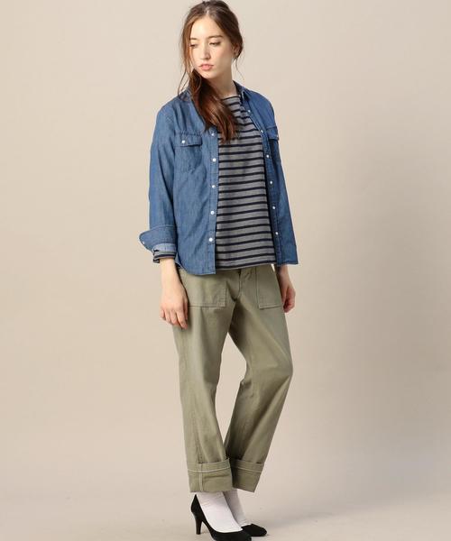 BEAUTY&YOUTH UNITED ARROWS（ビューティーアンドユースユナイテッドアローズ）の「BY 4.5OZ ダンガリーレギュラーカラーシャツ◆（シャツ/ブラウス・レディース・コバルトブルー・MEDIUM/SMALL）」の2枚目の写真