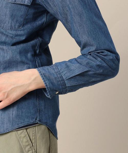 BEAUTY&YOUTH UNITED ARROWS（ビューティーアンドユースユナイテッドアローズ）の「BY 4.5OZ ダンガリーレギュラーカラーシャツ◆（シャツ/ブラウス・レディース・コバルトブルー・MEDIUM/SMALL）」の4枚目の写真