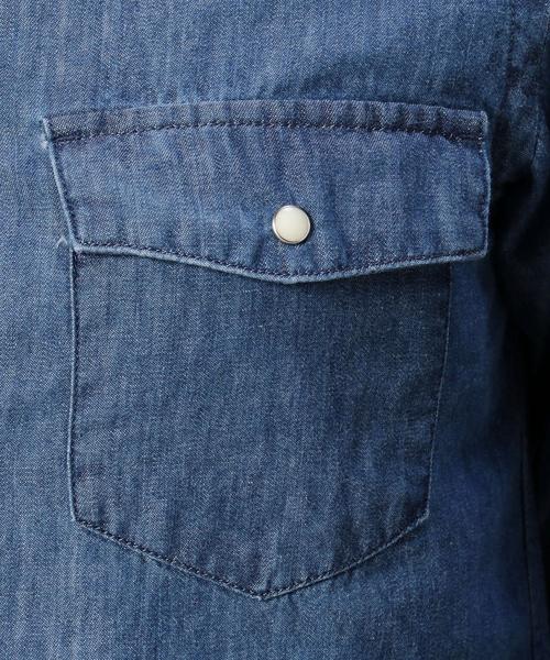 BEAUTY&YOUTH UNITED ARROWS（ビューティーアンドユースユナイテッドアローズ）の「BY 4.5OZ ダンガリーレギュラーカラーシャツ◆（シャツ/ブラウス・レディース・コバルトブルー・MEDIUM/SMALL）」の6枚目の写真