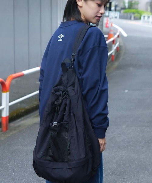 BEN DAVIS（ベンデイビス）の「【BEN DAVIS/ベンデイビス】ナイロンドロストーリングデイパック BDW-8365（バックパック/リュック・メンズ・ベージュ/オフホワイト/ブラック/カーキ・FREE）」の3枚目の写真