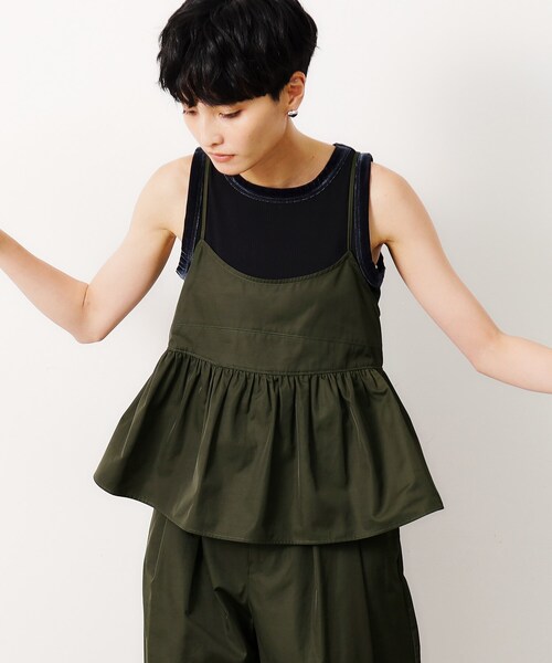 ★予約済み★【新品・未使用】OPAQUE.CLIP ぺプラムジレ　36 S OPAQUE.CLIP｜ペプラムジレ/セットアップ対応【洗濯機洗い可