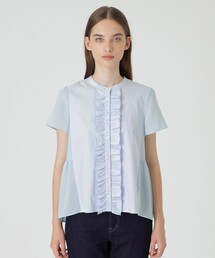 BLUE LABEL CRESTBRIDGE（ブルーレーベルクレストブリッジ）の「ミックスフリルブラウス（シャツ/ブラウス）」