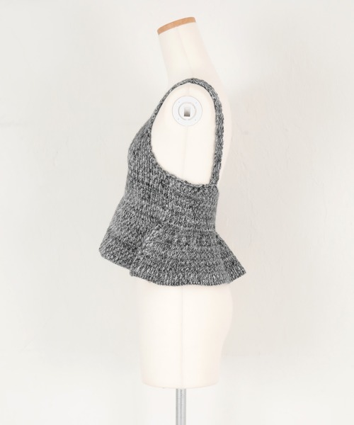 ペプラムニットビスチェ（キャミソール）｜titivate（ティティベイト